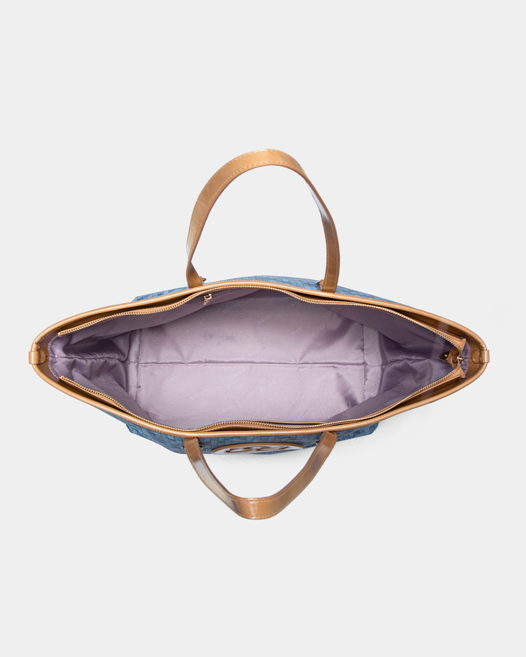 The Bagco - Woven Tote Bag with Leather Trim