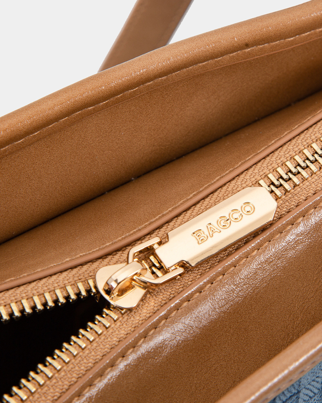 The Bagco - Woven Tote Bag with Leather Trim