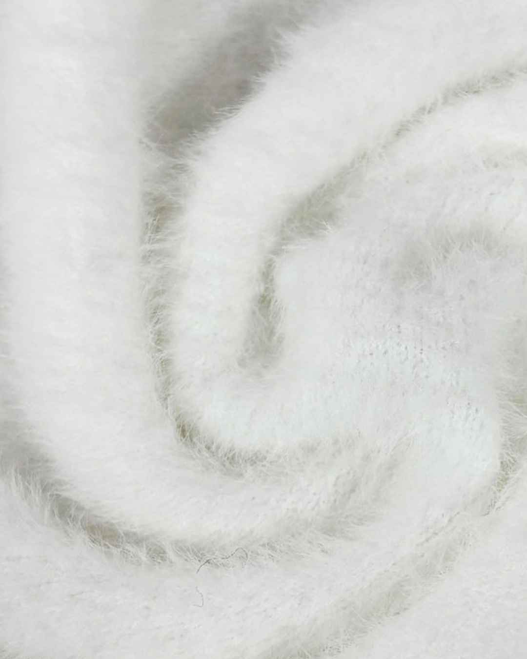 Boat Neck Lace Sleeve Fluffy Knit Jumper
