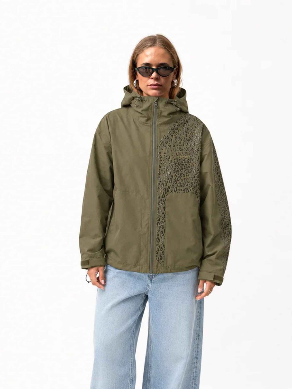 Water Reactive Cheetah Rain Jacket