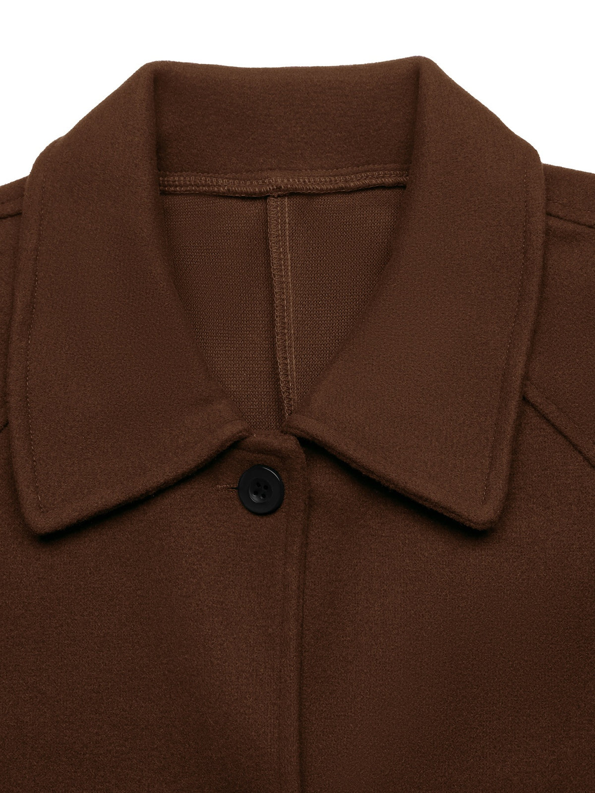 Collared Single Breasted Raglan Sleeve Car Coat