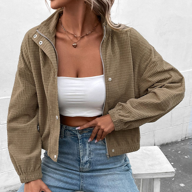Women's Corduroy Jacket - front view, open