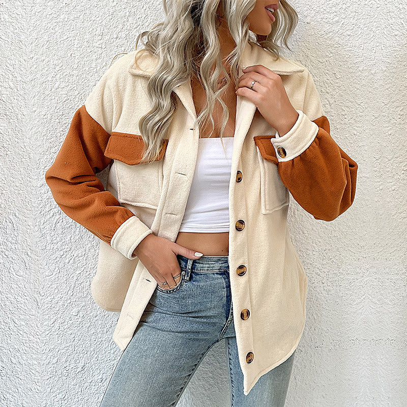 Women's Teddy Jacket in Beige