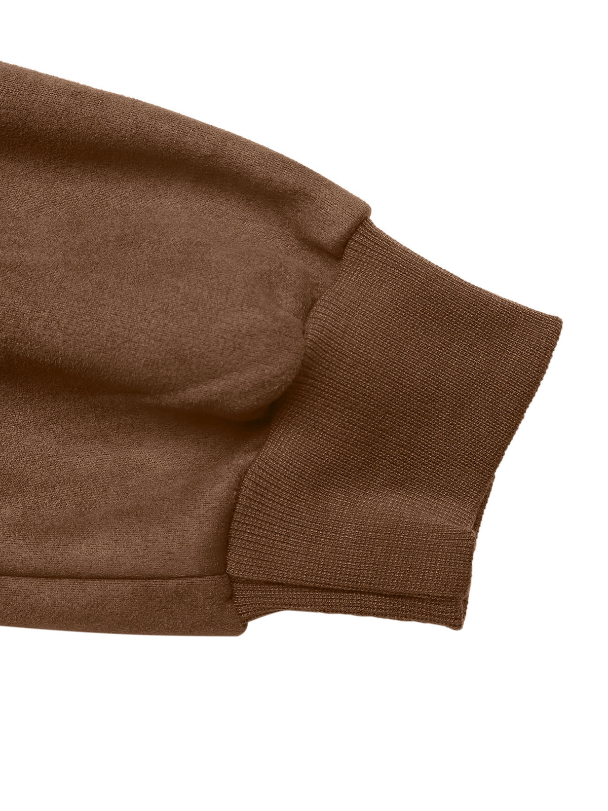 Close-up of a brown fabric texture on a white background