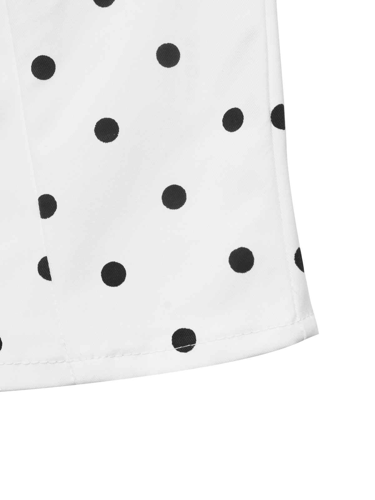Funnel Neck Zip Front Cropped Polka Dot Jacket