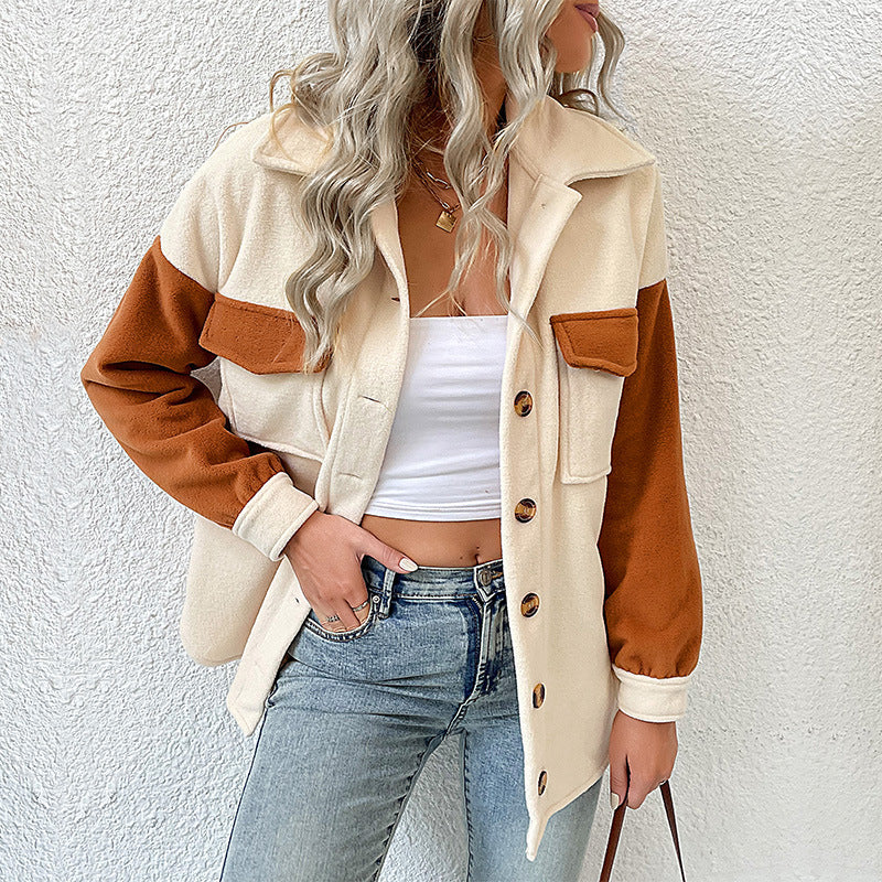 Women's Teddy Jacket in Beige, view 3