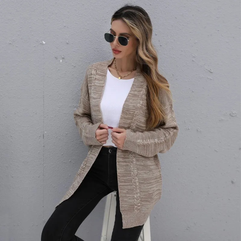 Edge To Edge Cable Knit Longline Cardigan