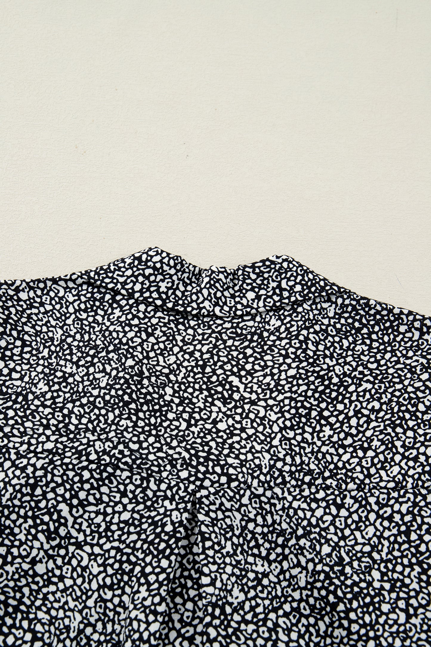 Women's Black Leopard Print Short Sleeve Summer Mini Dress with Pockets