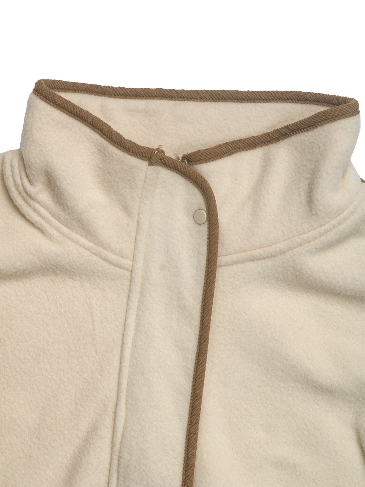 Women's Zip Fleece Jacket in Cream, view 8