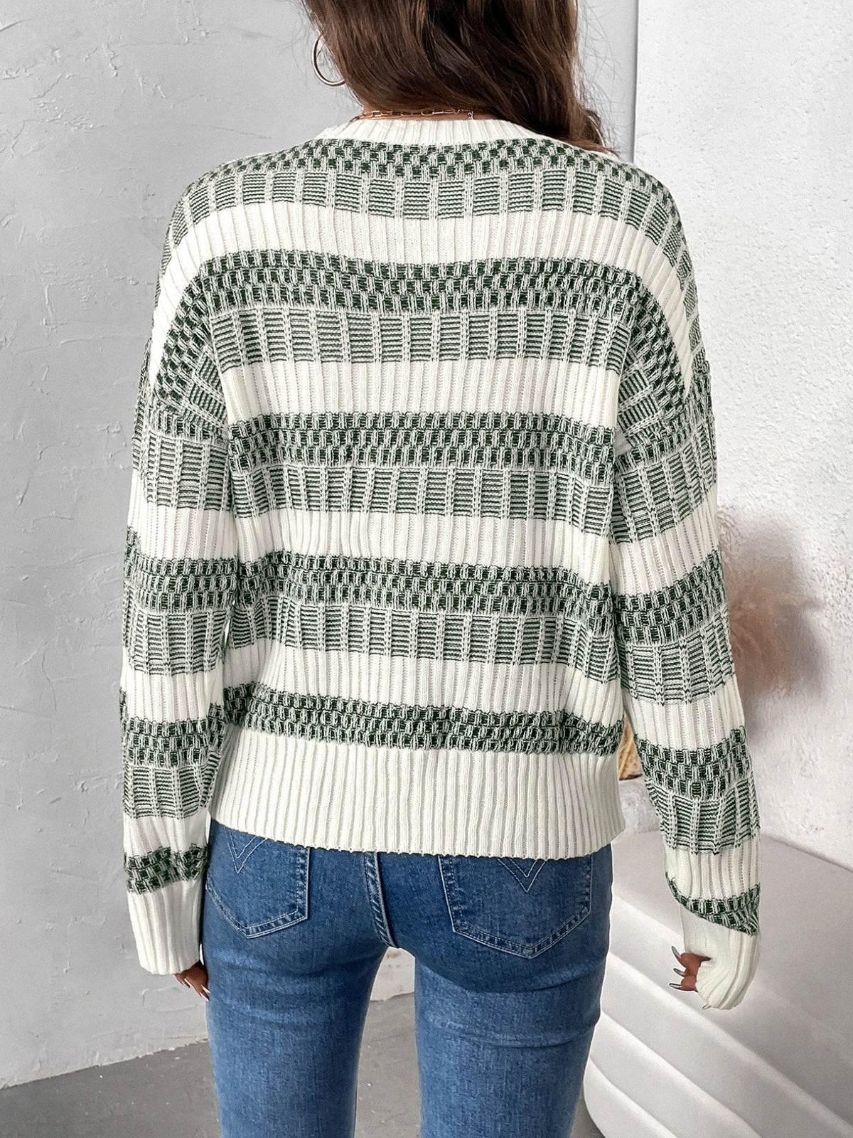 Women's Block Stripe Jumper in Multicolor, view 6