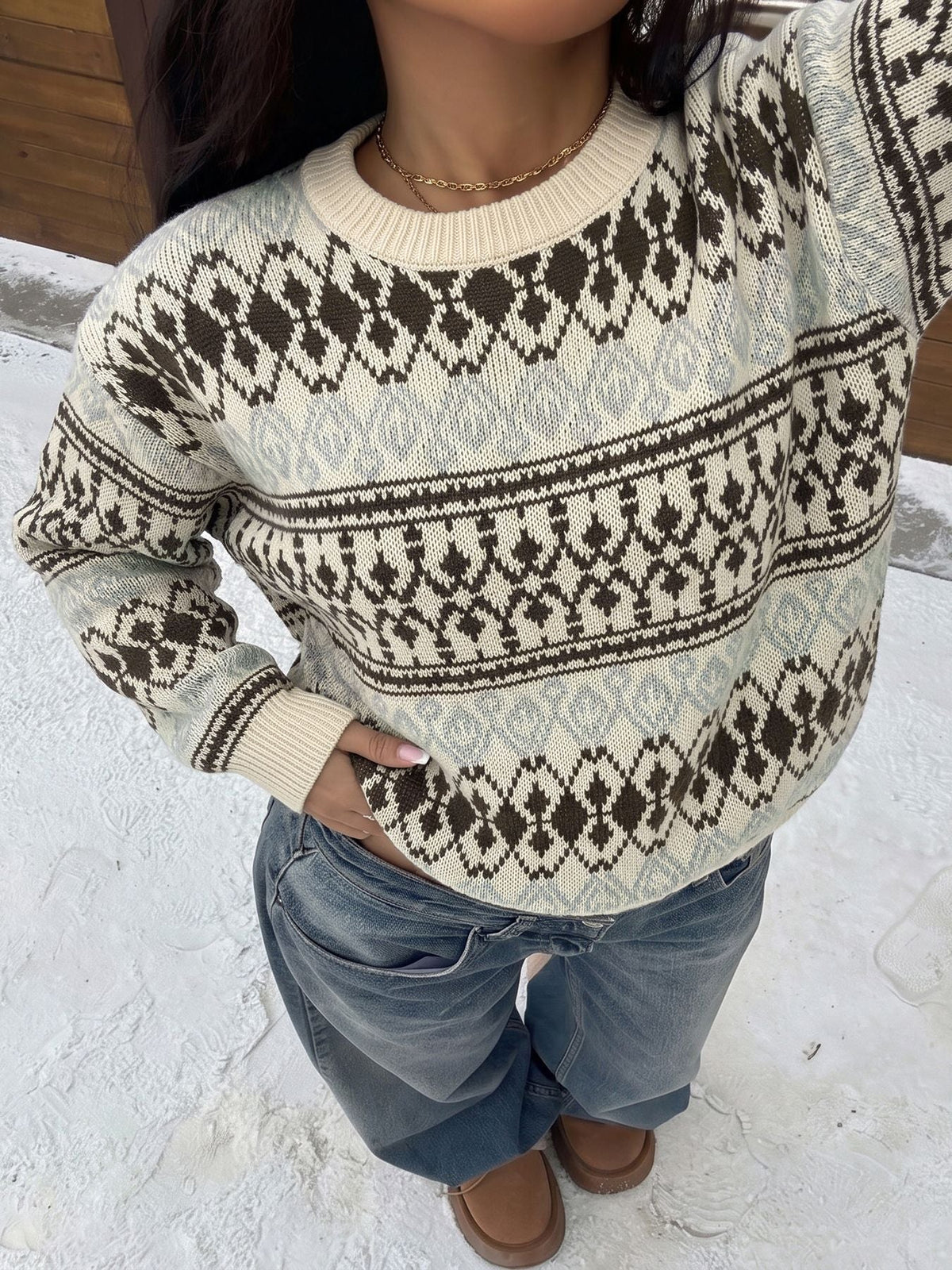 Women's Nordic Jumper in Multicolor, view 5