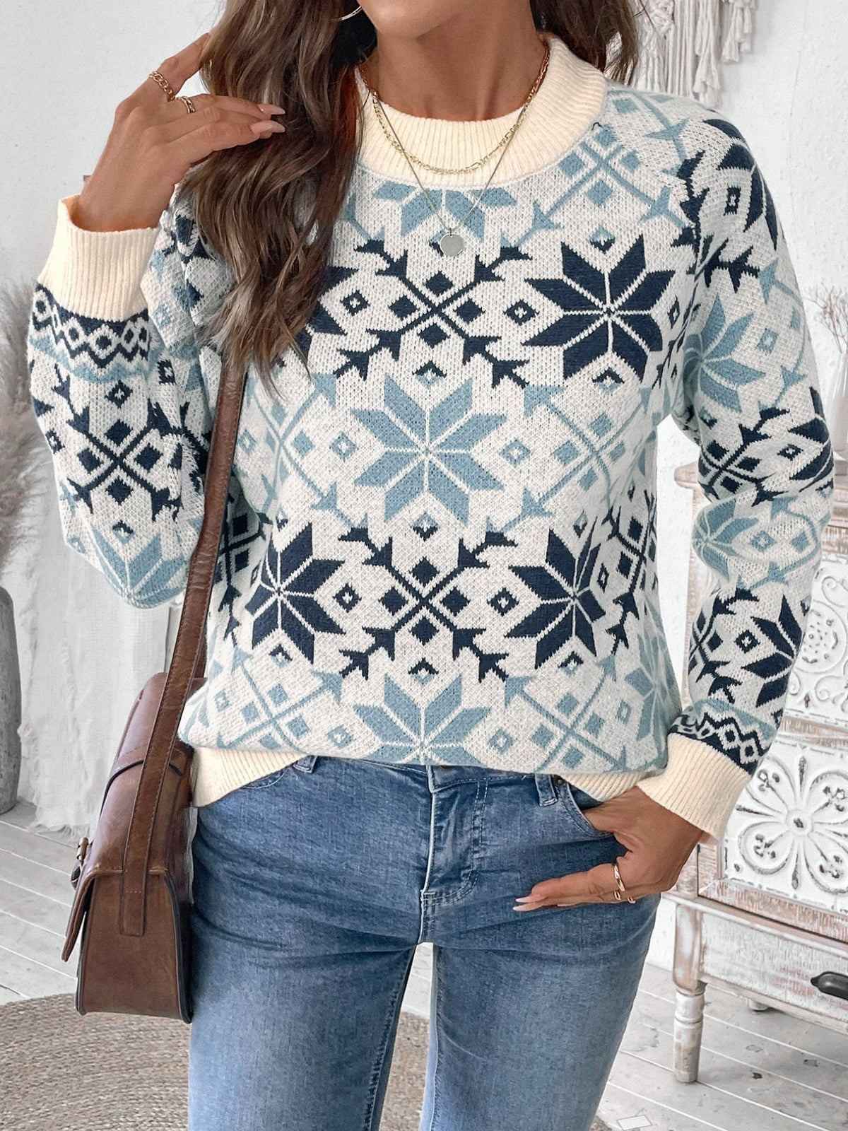 Women's Snowflake Jumper in Multicolor