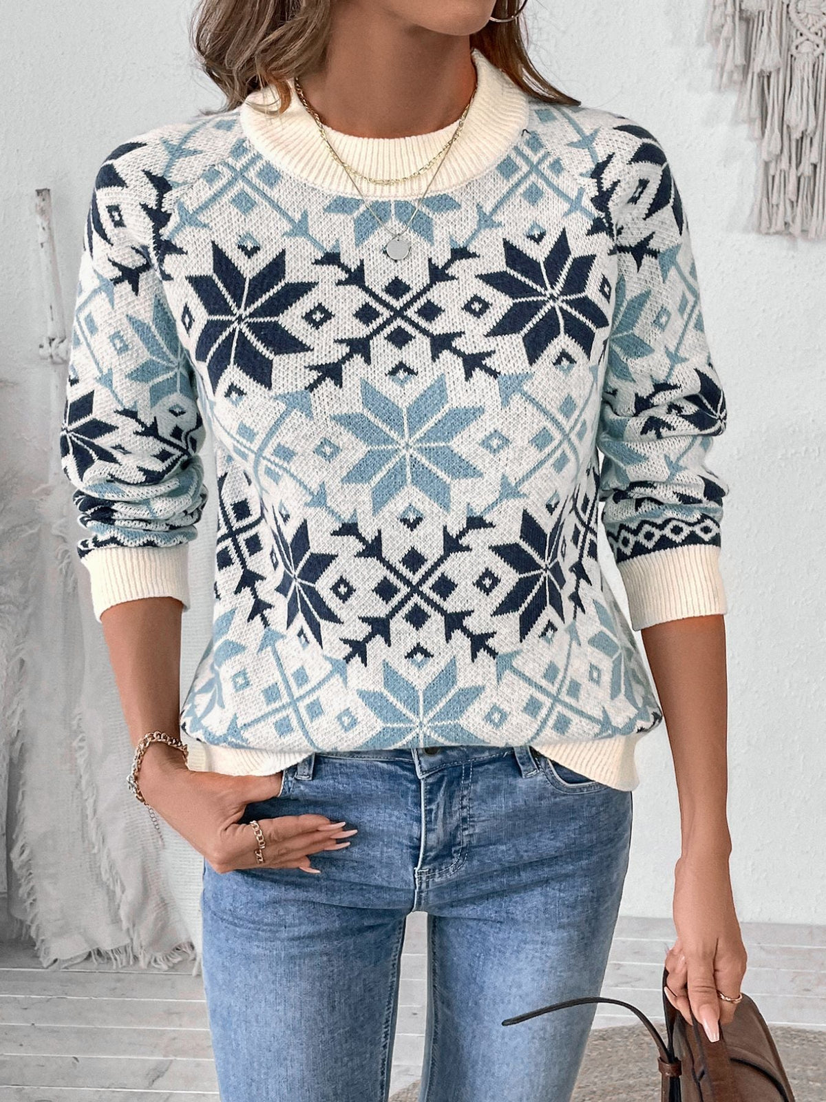Women's Snowflake Jumper in Multicolor, view 2