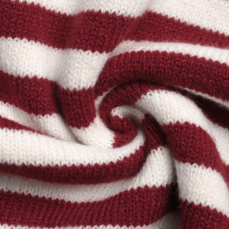 Women's Knit Hoodie in Red, view 8