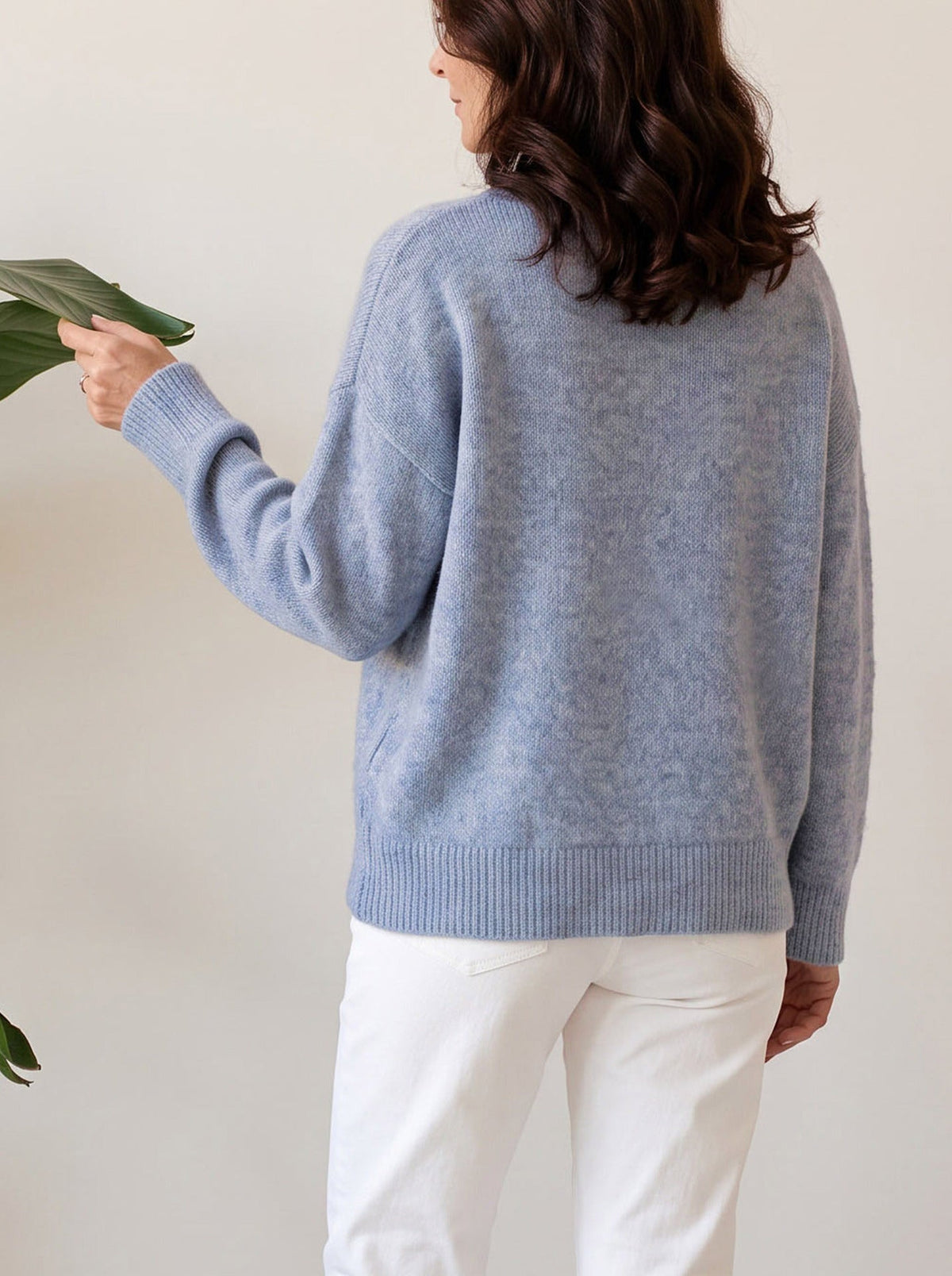 Women's Henley Jumper in Blue, view 7