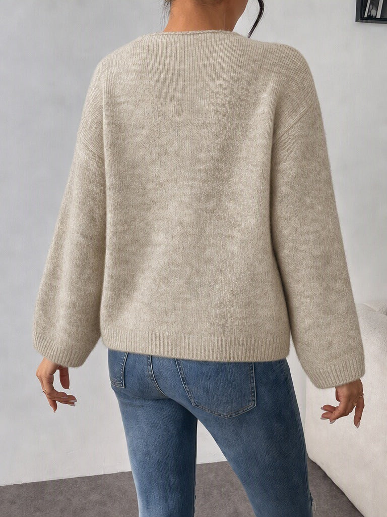 Women's Sunflower Jumper in Beige, view 3