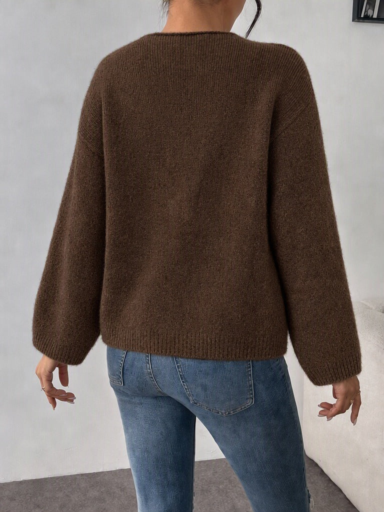 Women's Sunflower Jumper in Brown, view 3