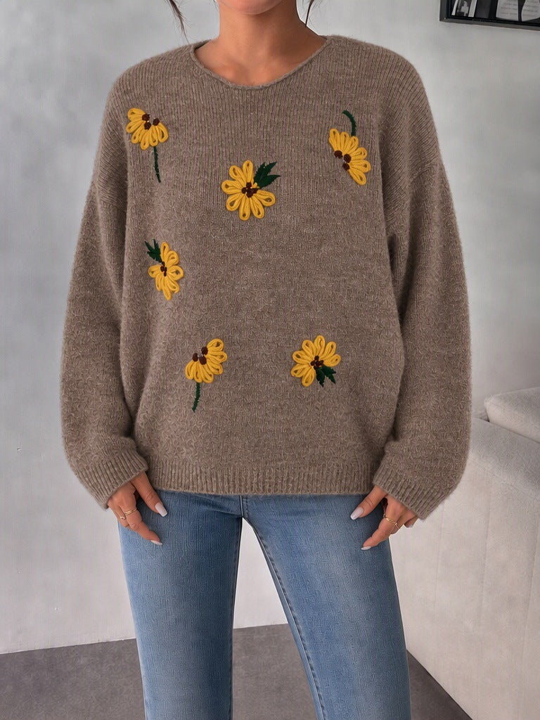 Women's Sunflower Jumper in Camel