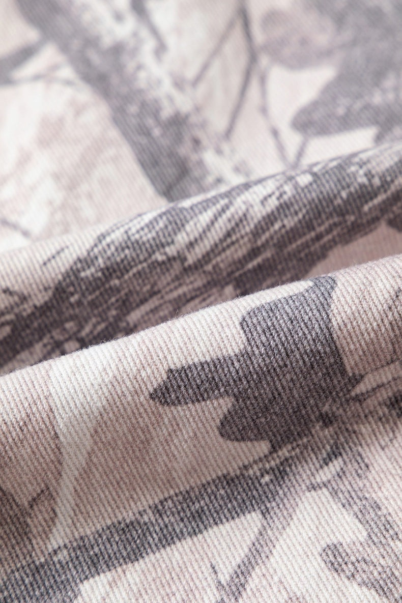 Women's Camo Denim Jacket in Grey, view 6