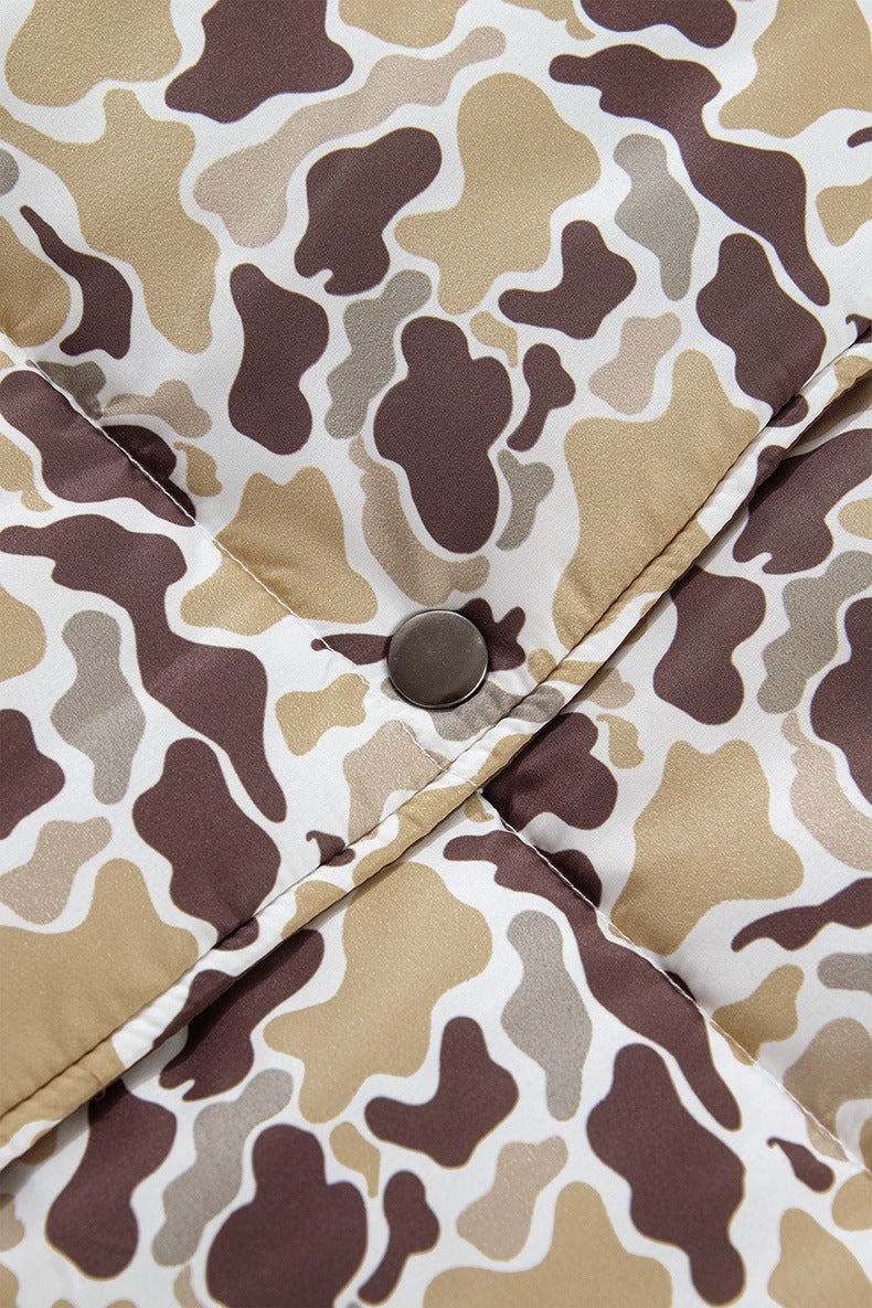 Women's Camo Padded Jacket in Beige, view 9