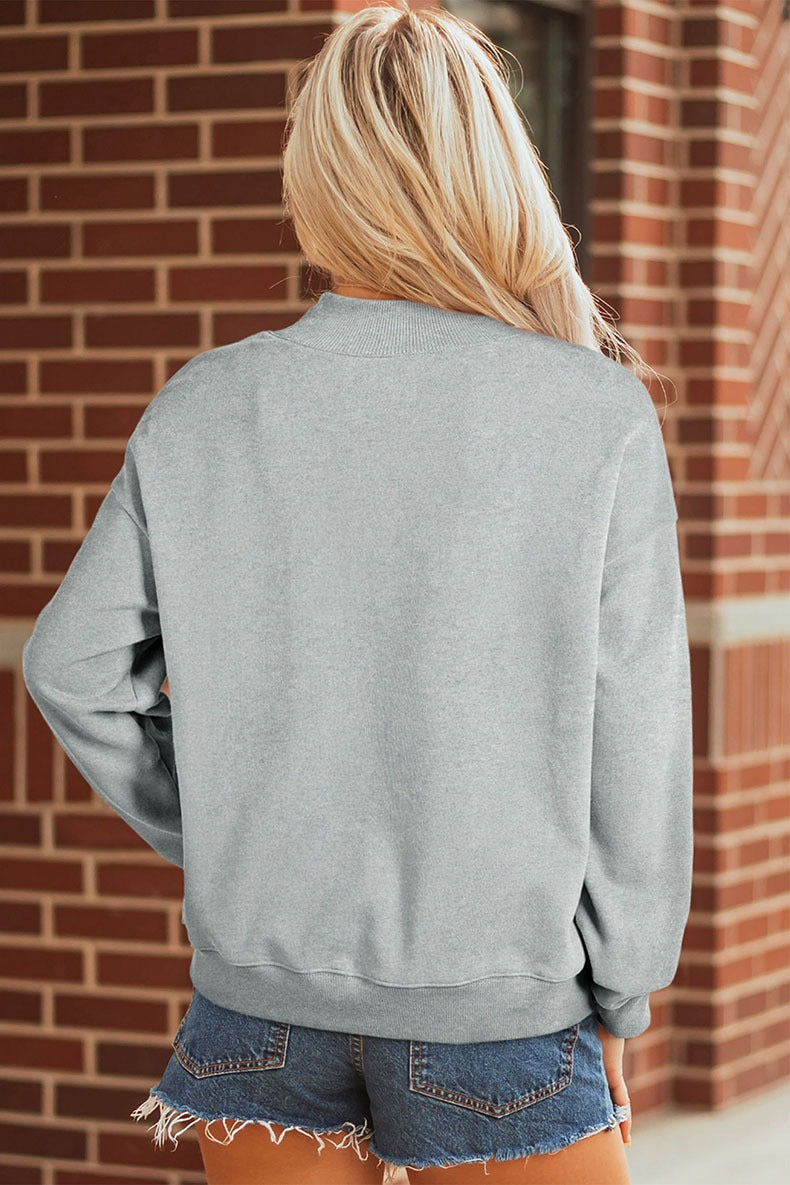 Women's Sequin Duck Sweatshirt in Grey, view 3