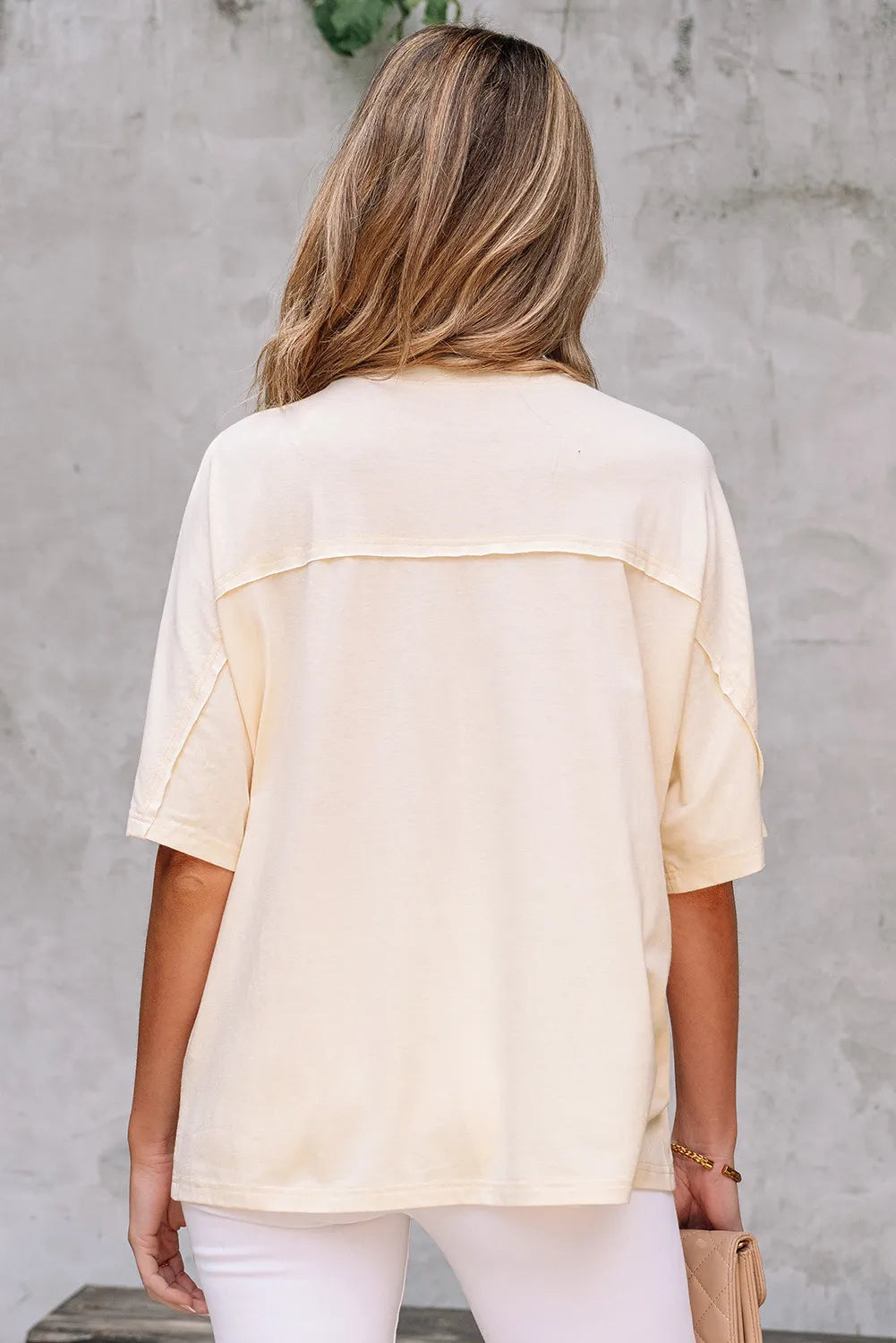 Apricot Floral Patch Loose Fit T-Shirt