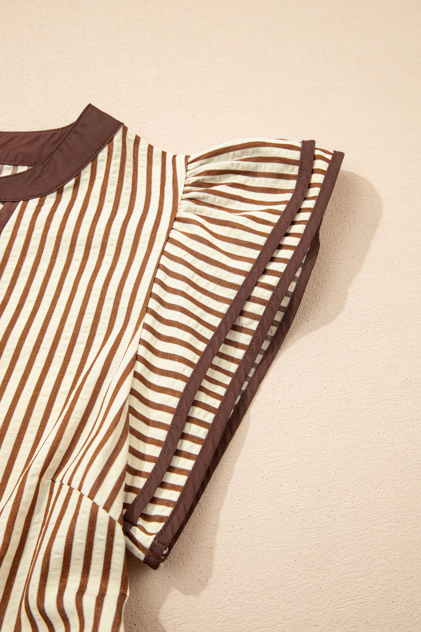 Women's Brown Short Sleeve Summer Midi Dress