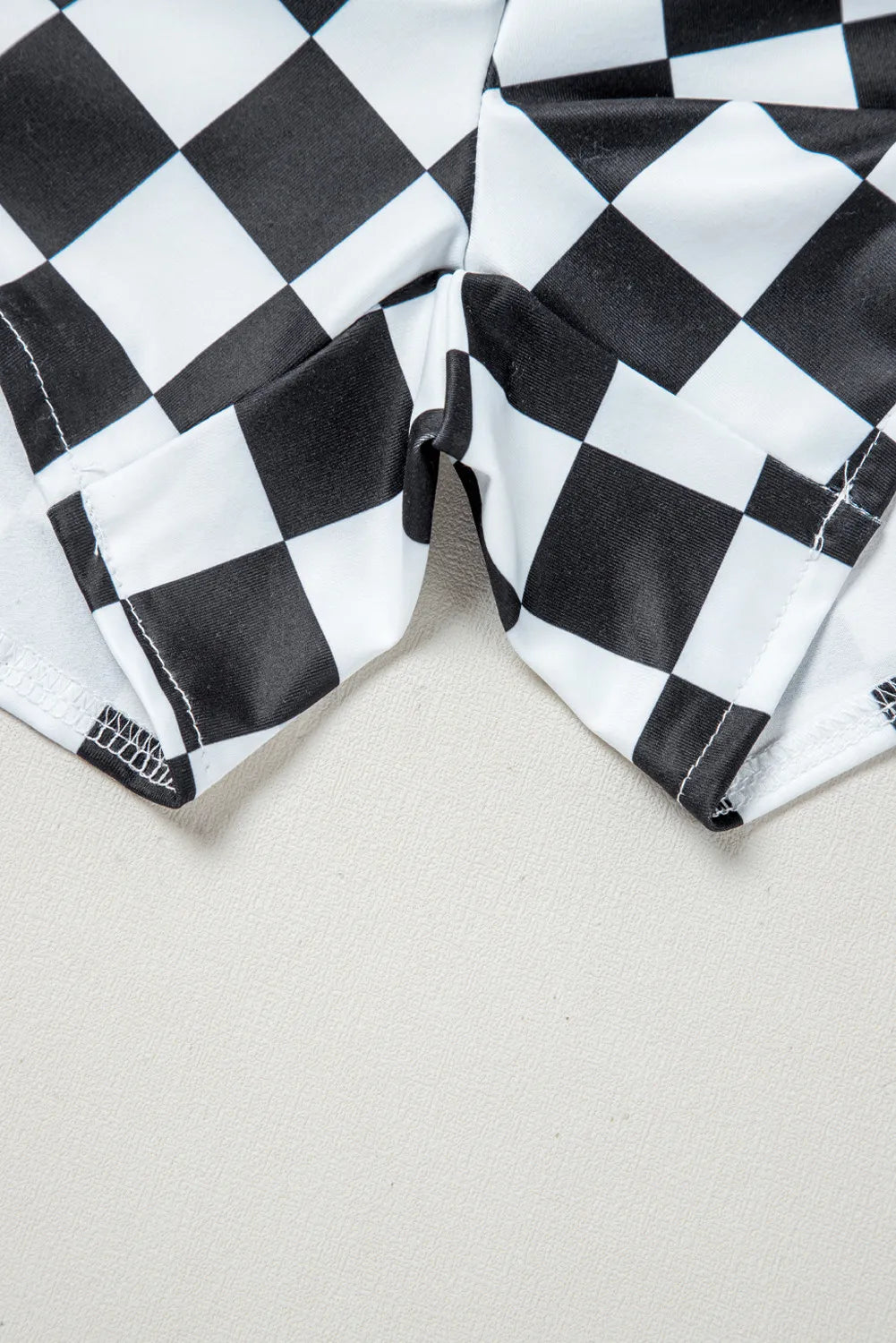 High-Waist Checkered Shorts