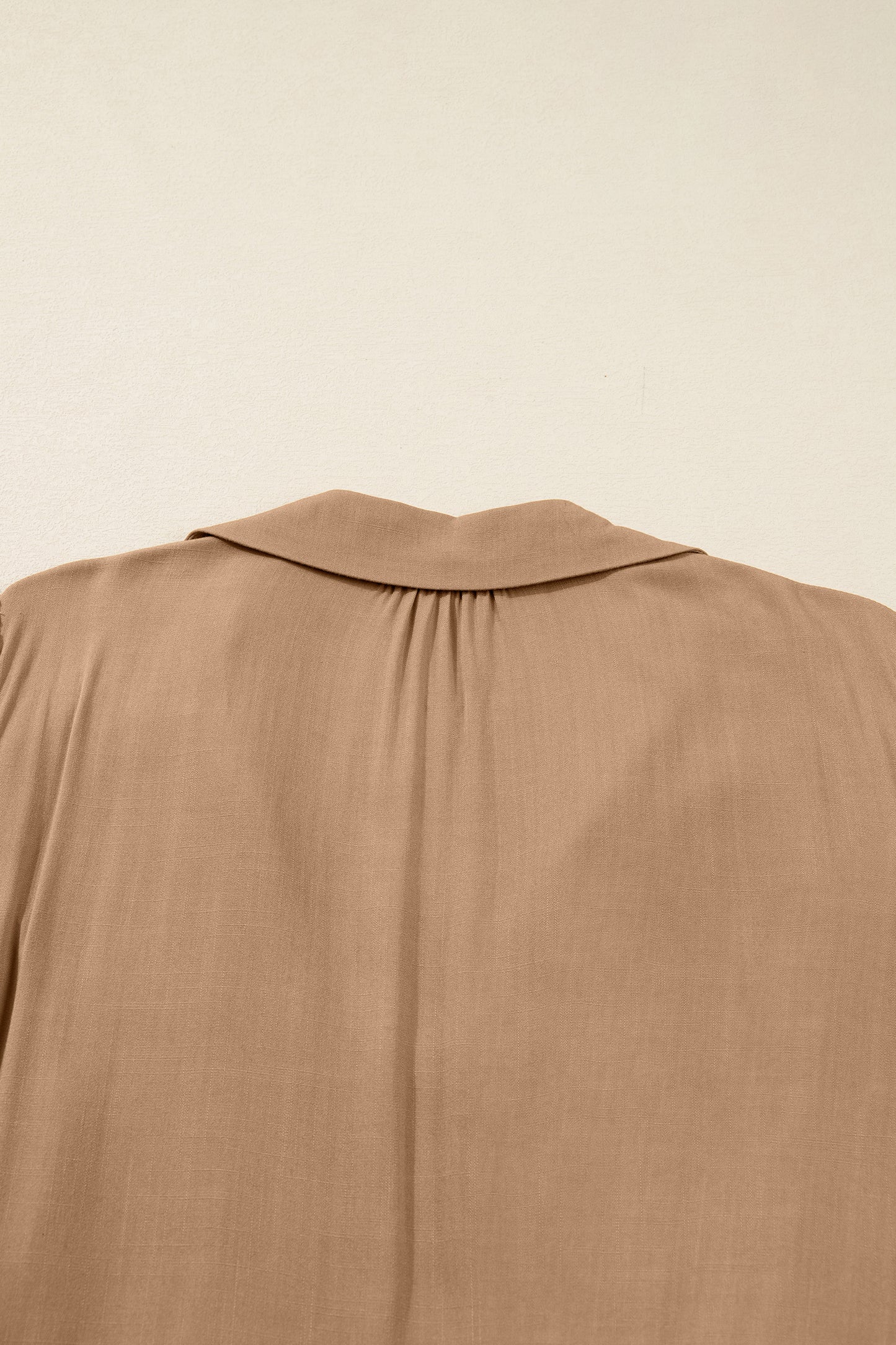 Women's Brown V Neckline Plus Size Summer Maxi Dress