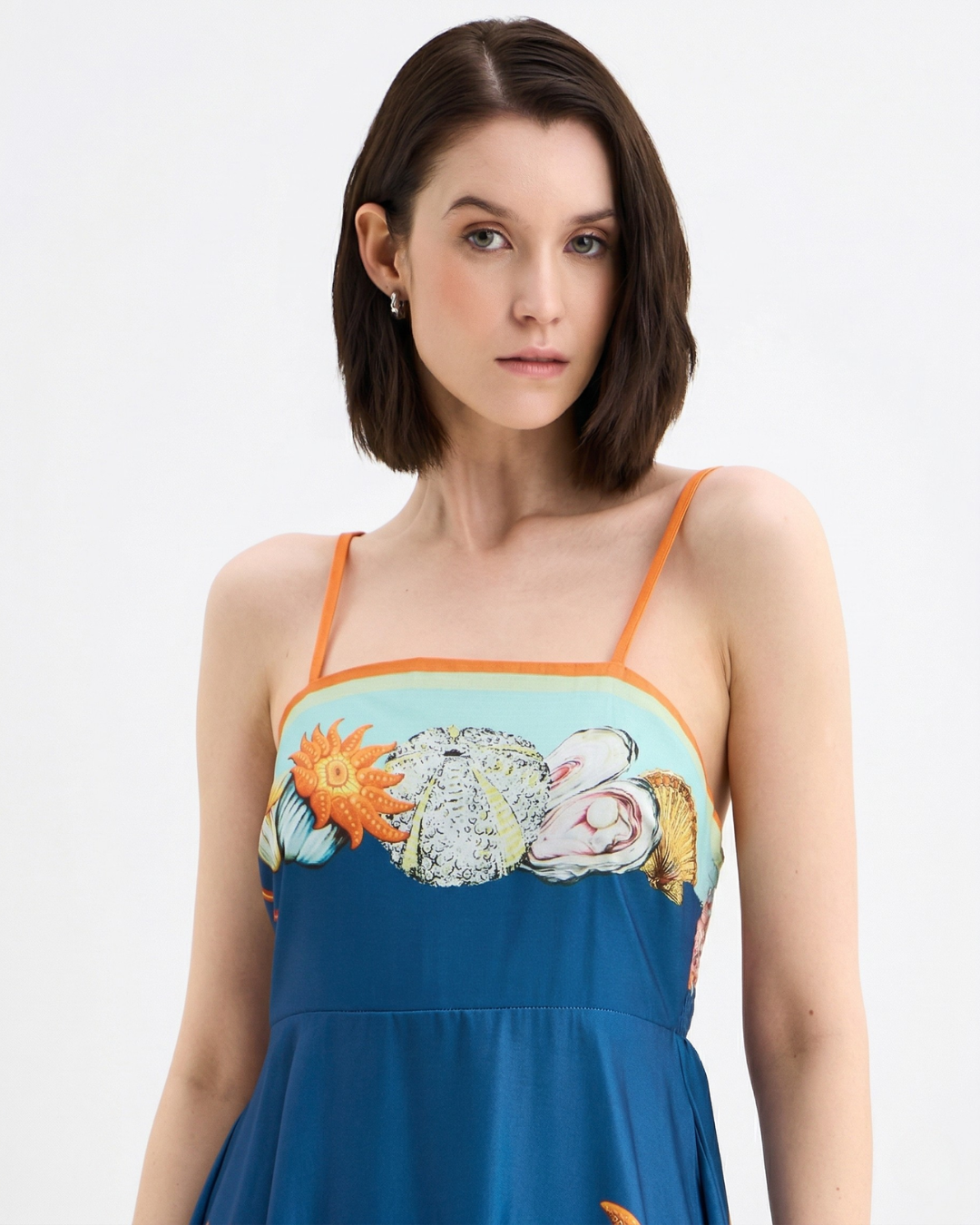 Adriana Women’s Summer Midi Dress in Blue