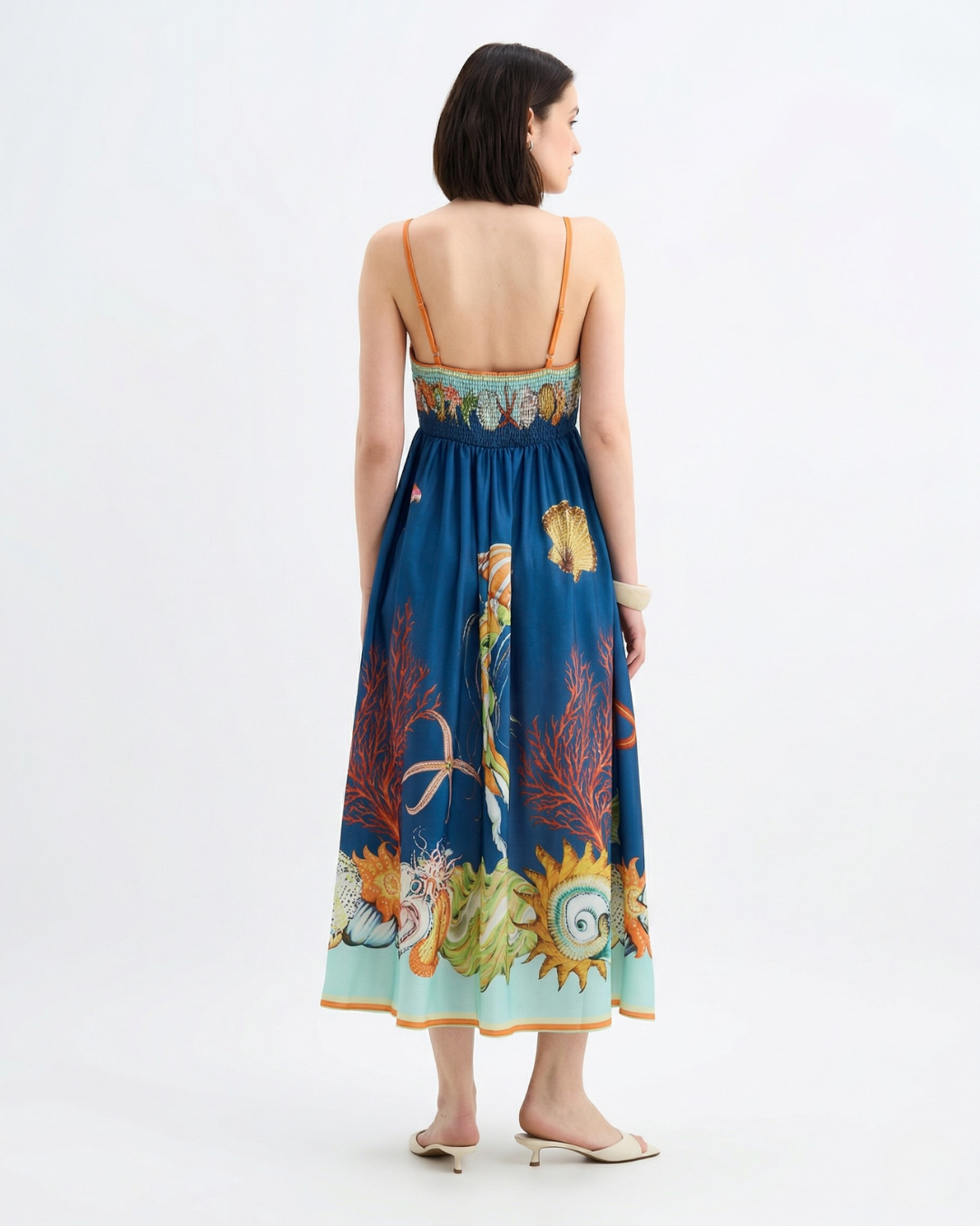 Adriana Women’s Summer Midi Dress in Blue