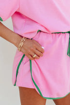 Colourblock Co-ord Set with Drop Shoulder Top and Skort