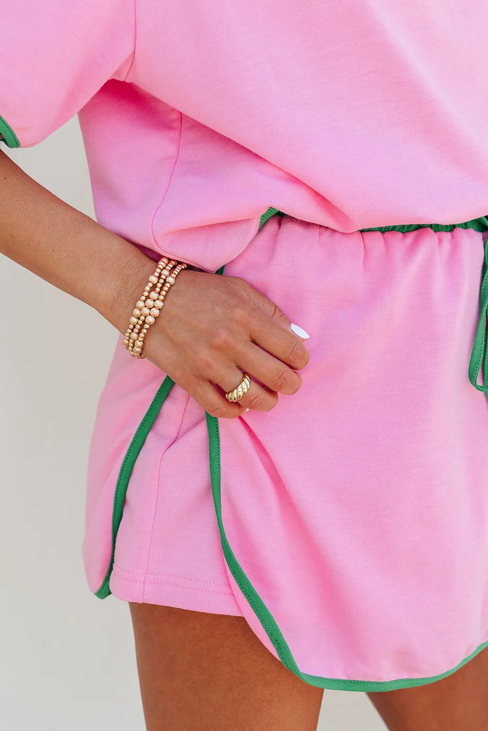 Colourblock Co-ord Set with Drop Shoulder Top and Skort