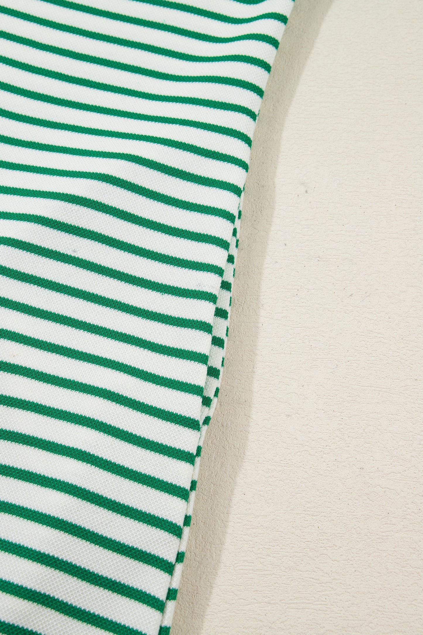 Women's Green Stripe Summer Mini Dress with Pockets