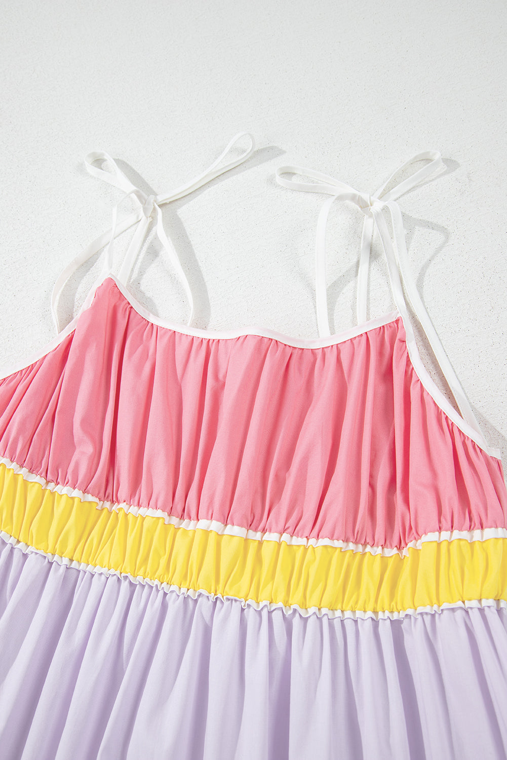 Women's Multicolour Self-tie Straps Summer Maxi Dress