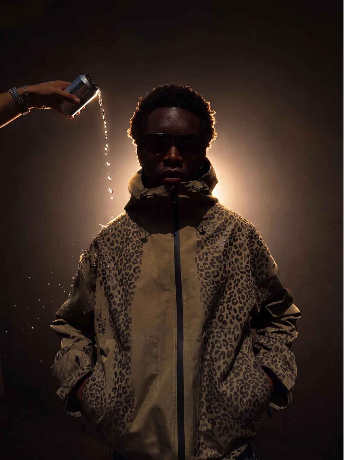 Water Reactive Cheetah Rain Jacket