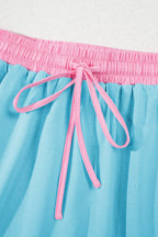 Colourblock Co-ord Set with Drop Shoulder Top and Skort