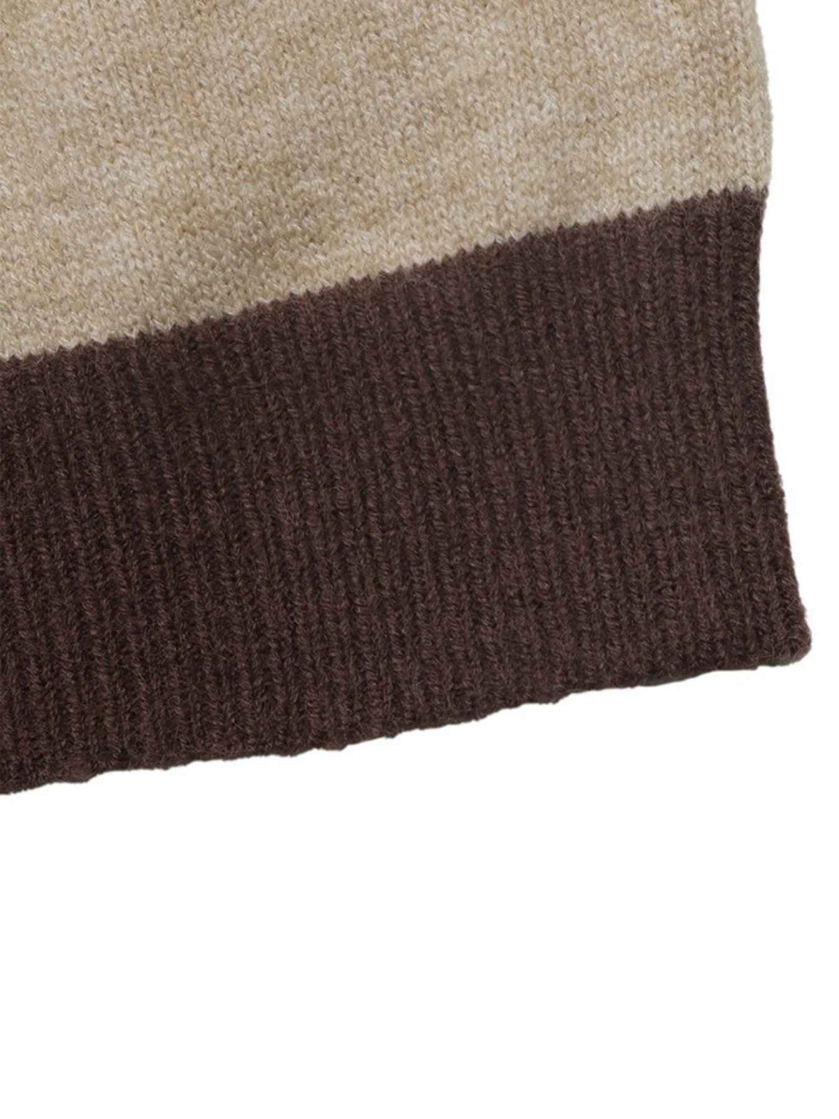 Contrast Collar Colour Block Knitted Rugby Polo Jumper