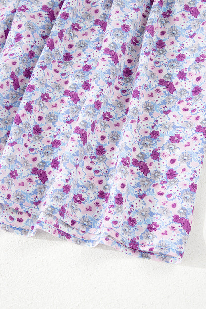Women's Purple Floral Summer Maxi Dress