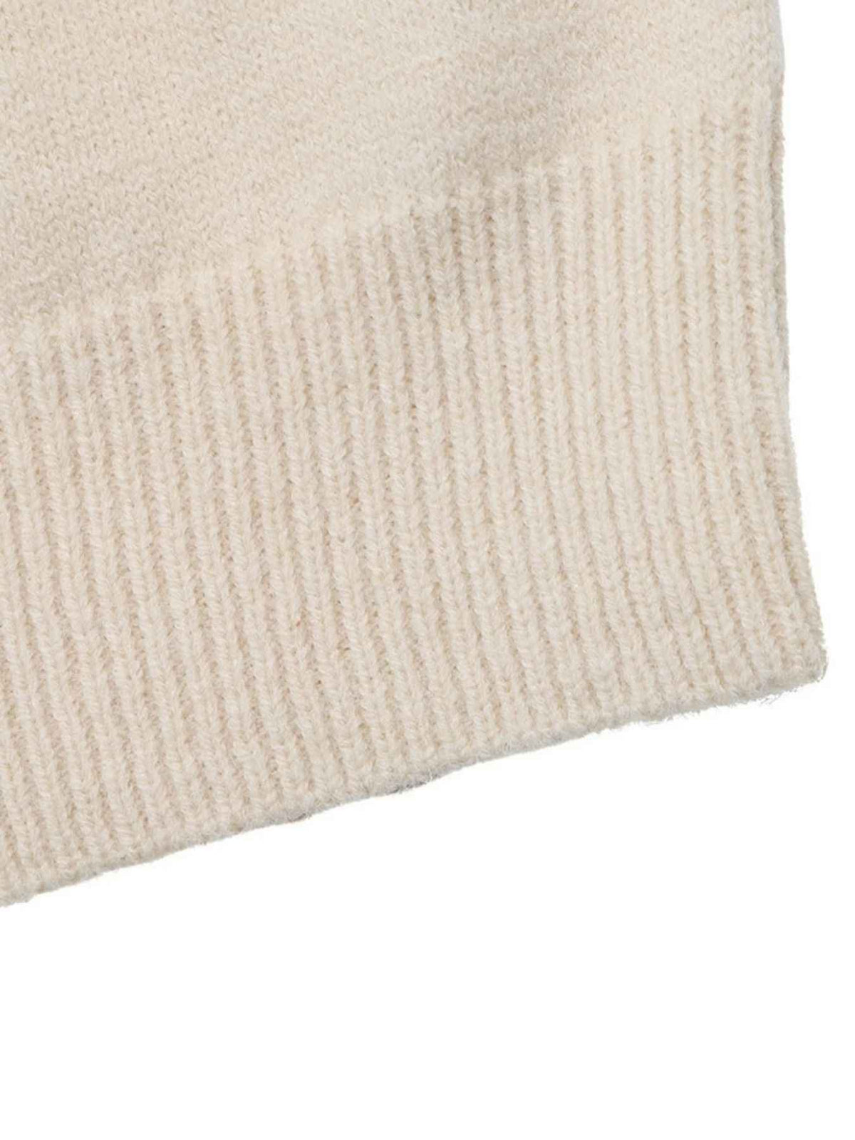Broderie Lace Trim Crew Neck Layered Knit Jumper