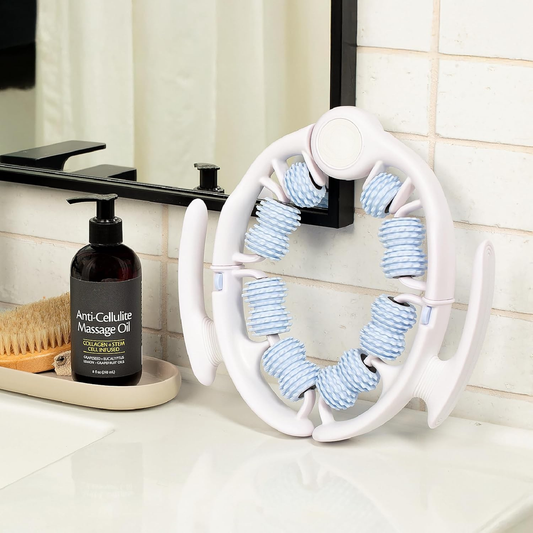 Almorio Anti-Cellulite Body Roller & Massage Oil Kit