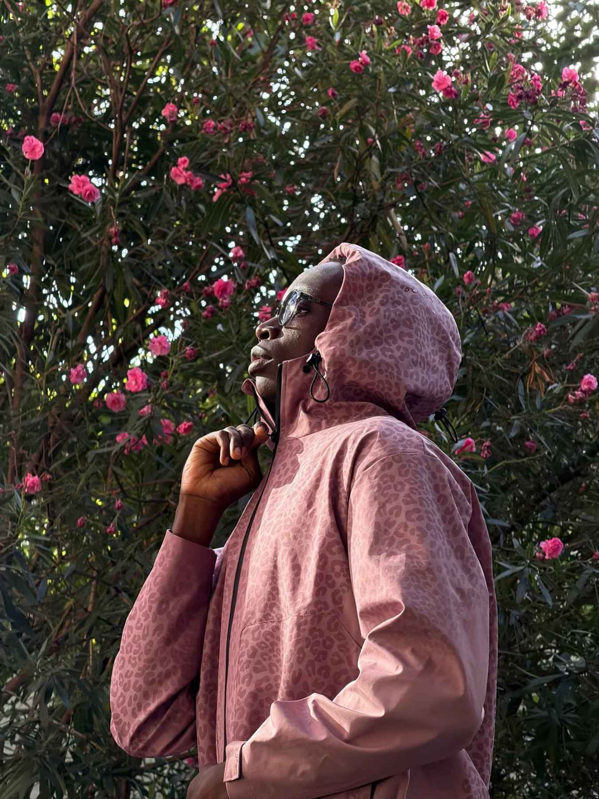 Water Reactive Cheetah Rain Jacket