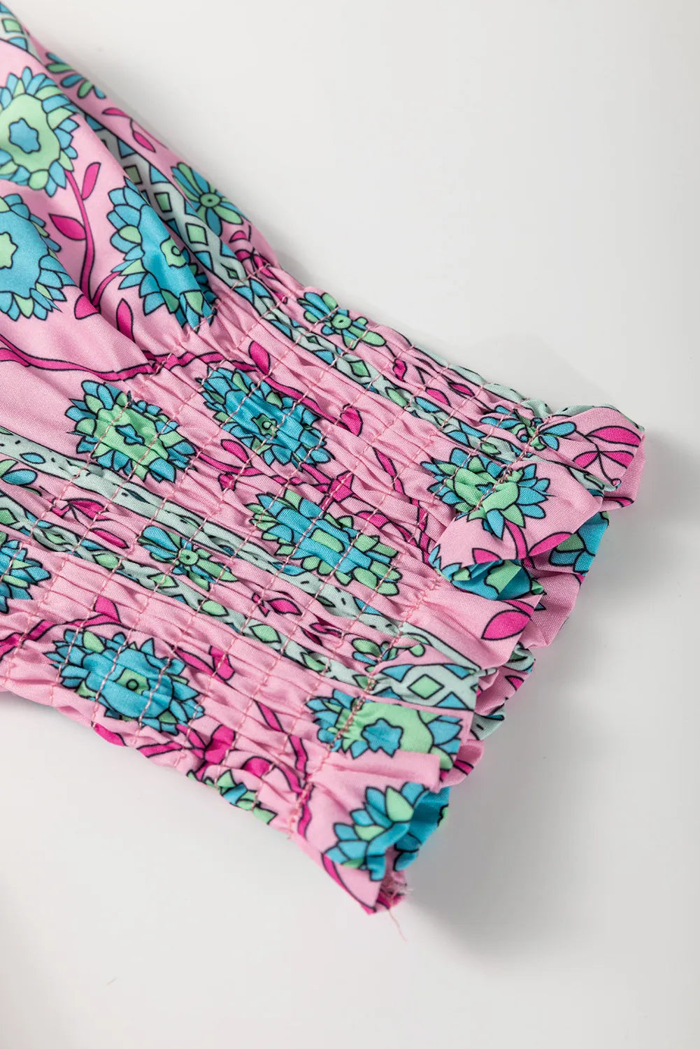 Boho Bloom Button-Down Midi Dress