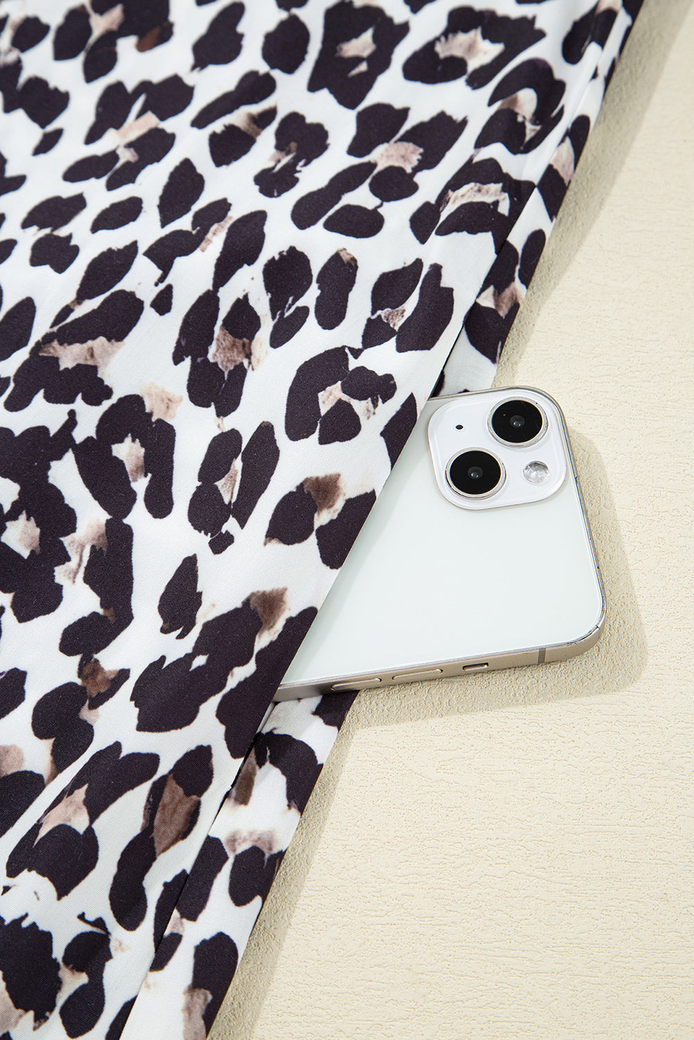 Women's Leopard Print Long Sleeve Summer Mini Dress