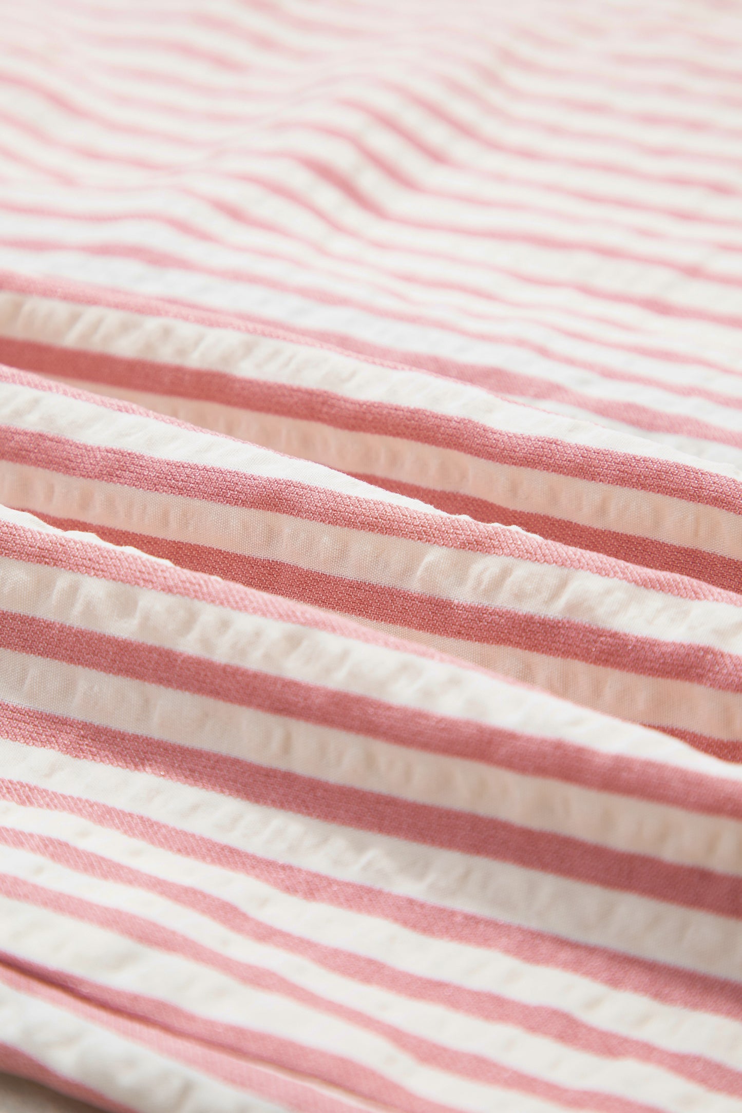 Women's Pink Striped Button Down Summer Mini Dress
