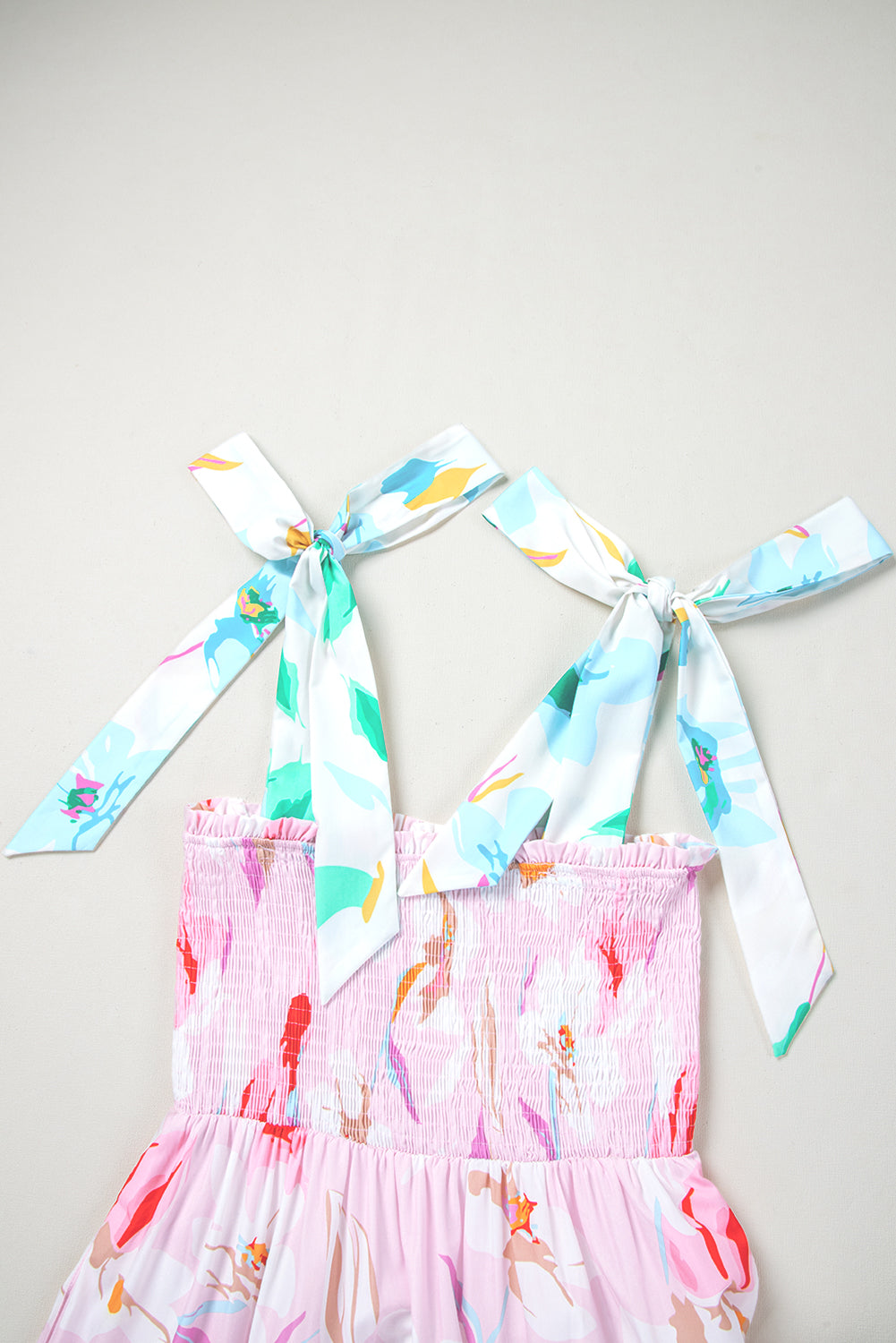 Women's Pink Floral Summer Maxi Dress