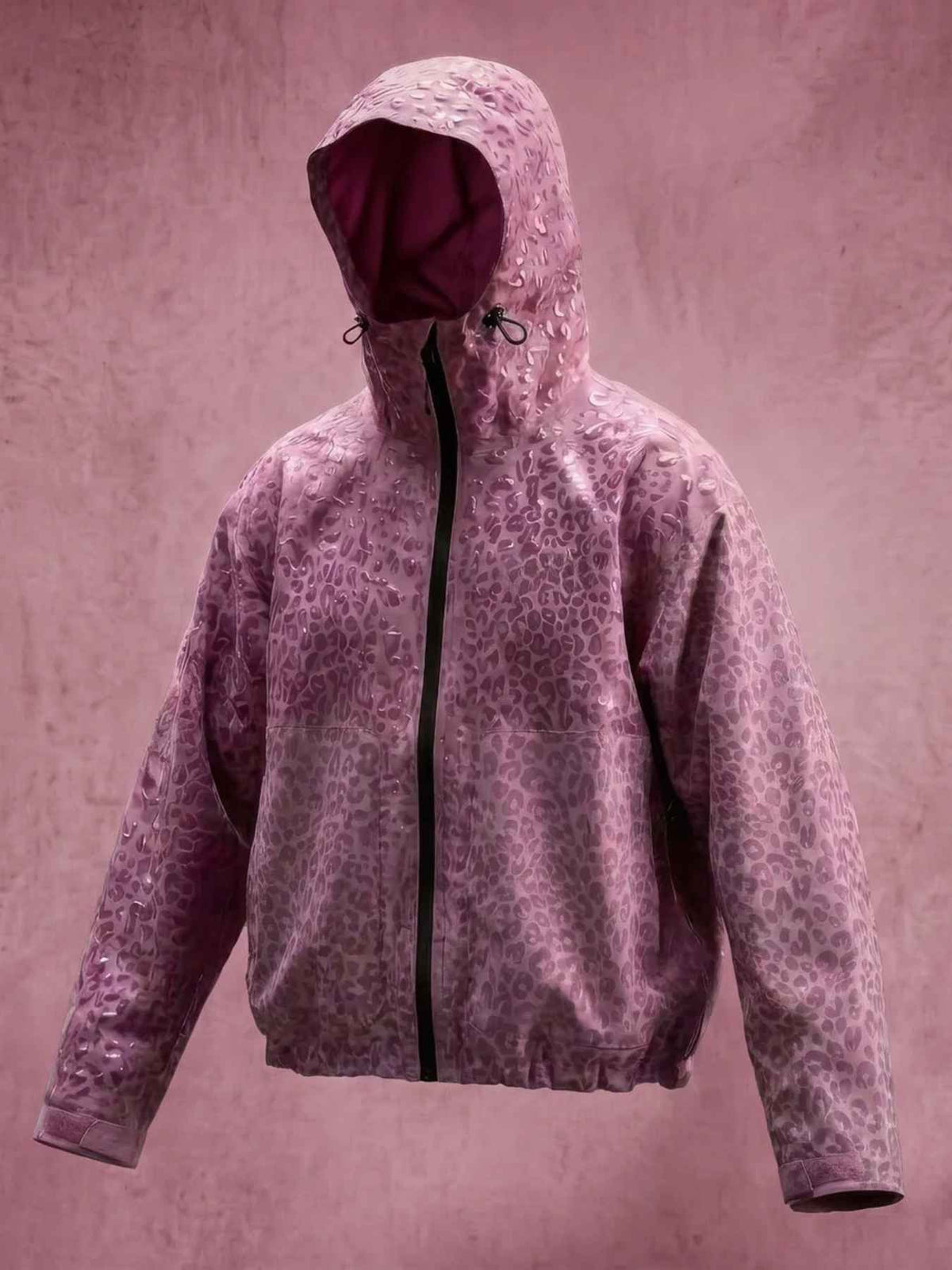 Water Reactive Cheetah Rain Jacket