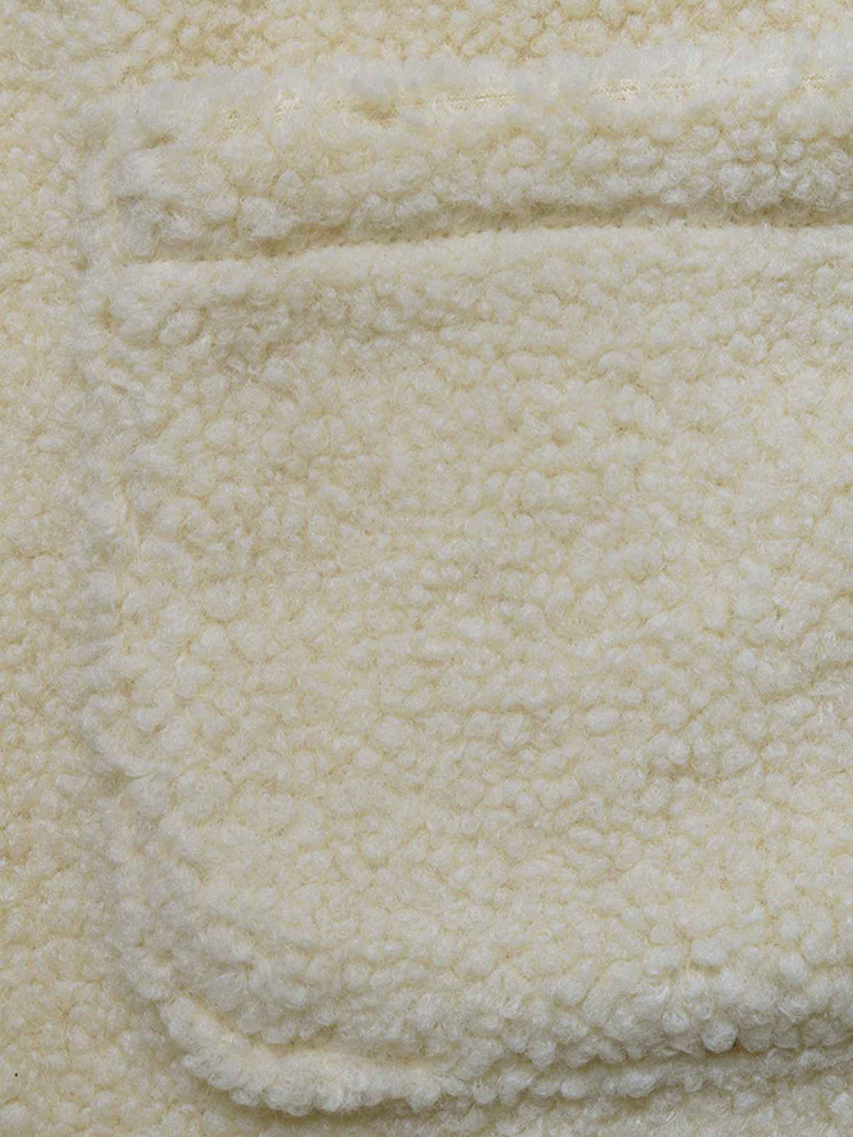 Cream Teddy Fleece Jacket with Leopard Print Trim & Buttons