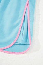Colourblock Co-ord Set with Drop Shoulder Top and Skort