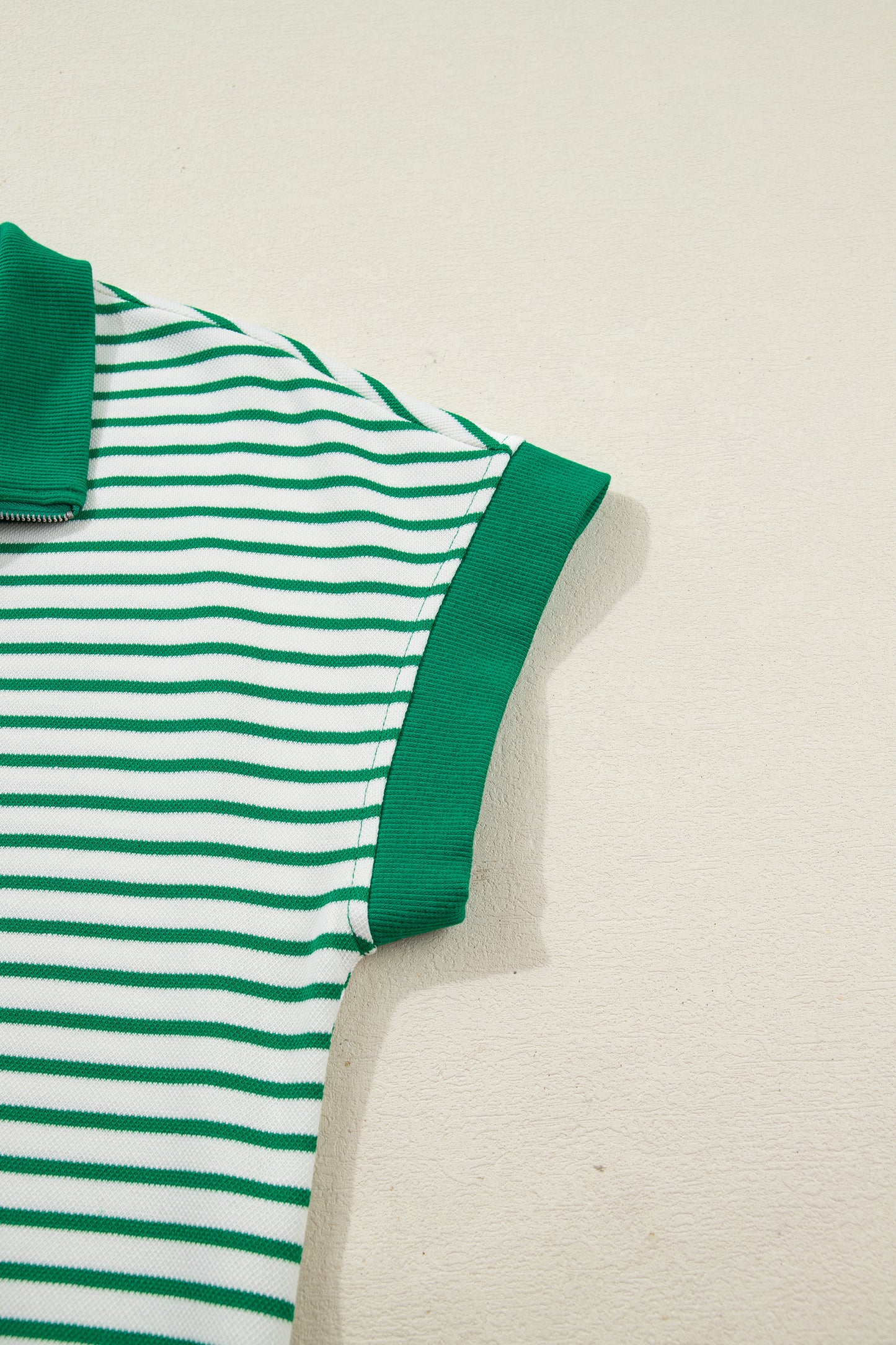 Women's Green Stripe Summer Mini Dress with Pockets